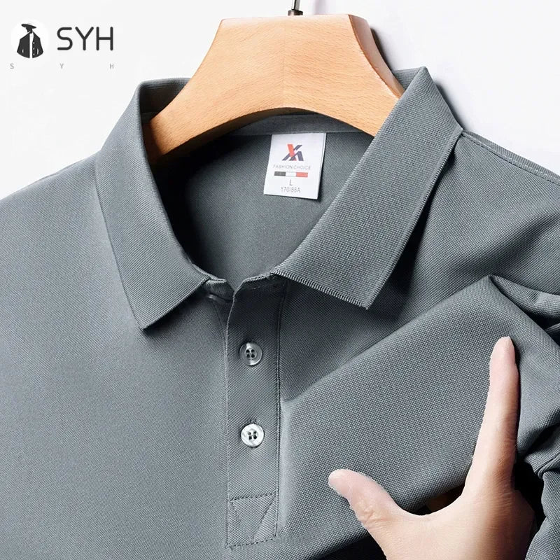 Men's Fashion Solid Short Sleeved Polo Shirt Summer Breathable Comfortable Top Men's Fashion Solid Short Sleeved Polo Shirt Summer Breathable Comfortable Top
